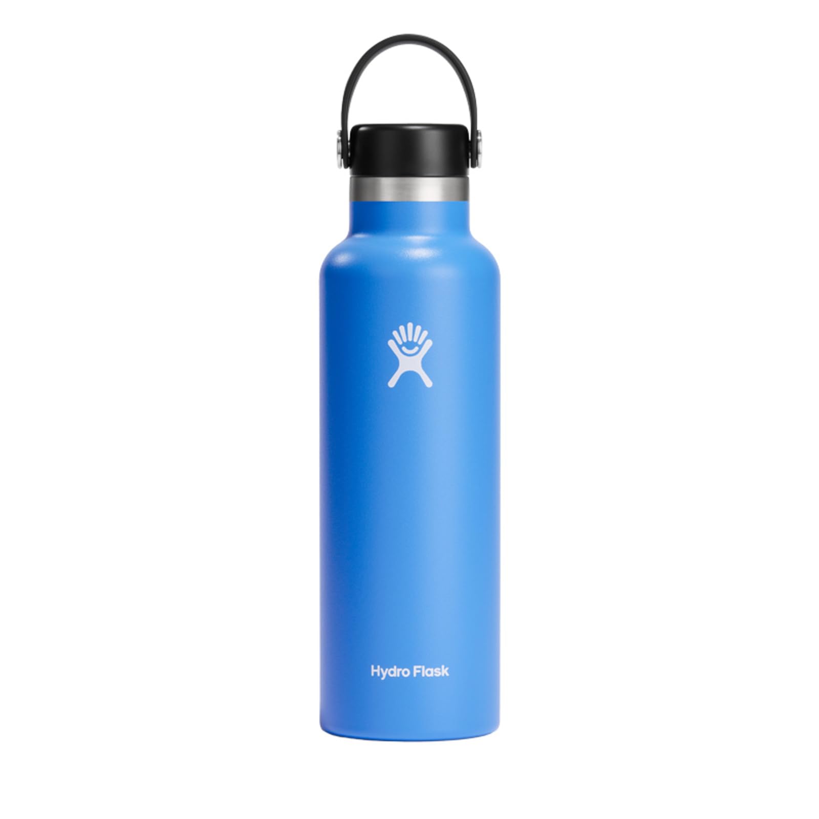 Hydro Flask 21 Oz Standard Mouth Flex Cap Cascade Insulated Water Bottle, 621 Ml, Stainless Steel, Tempshield Double-Wall Vacuum