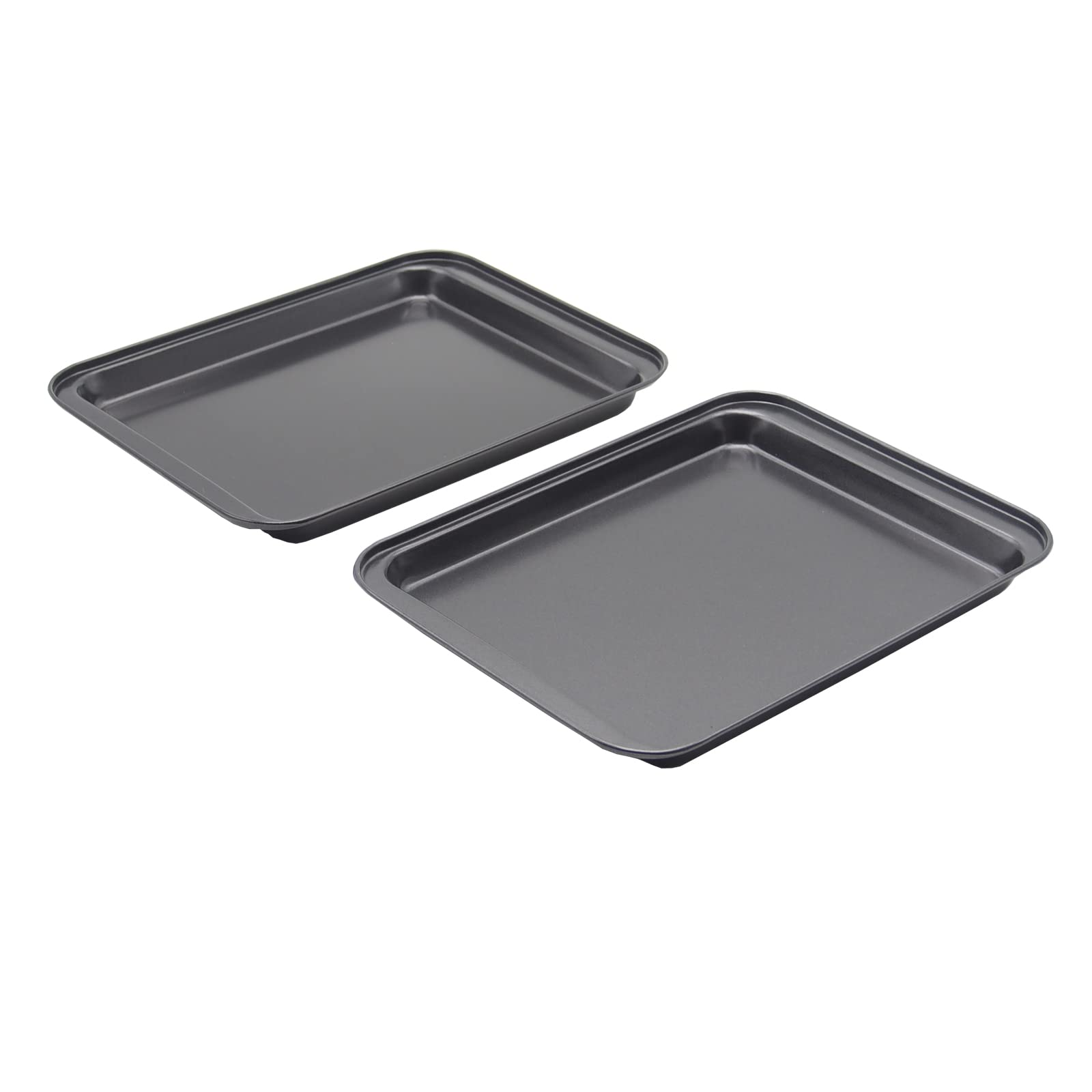 Hytk 2 Small Baking Sheets 9.45 X 7.09 Inch (Inner 7.5X6) Mini Cookie Tray Toaster Conventional Oven Pan Nonstick No Warp Magnet