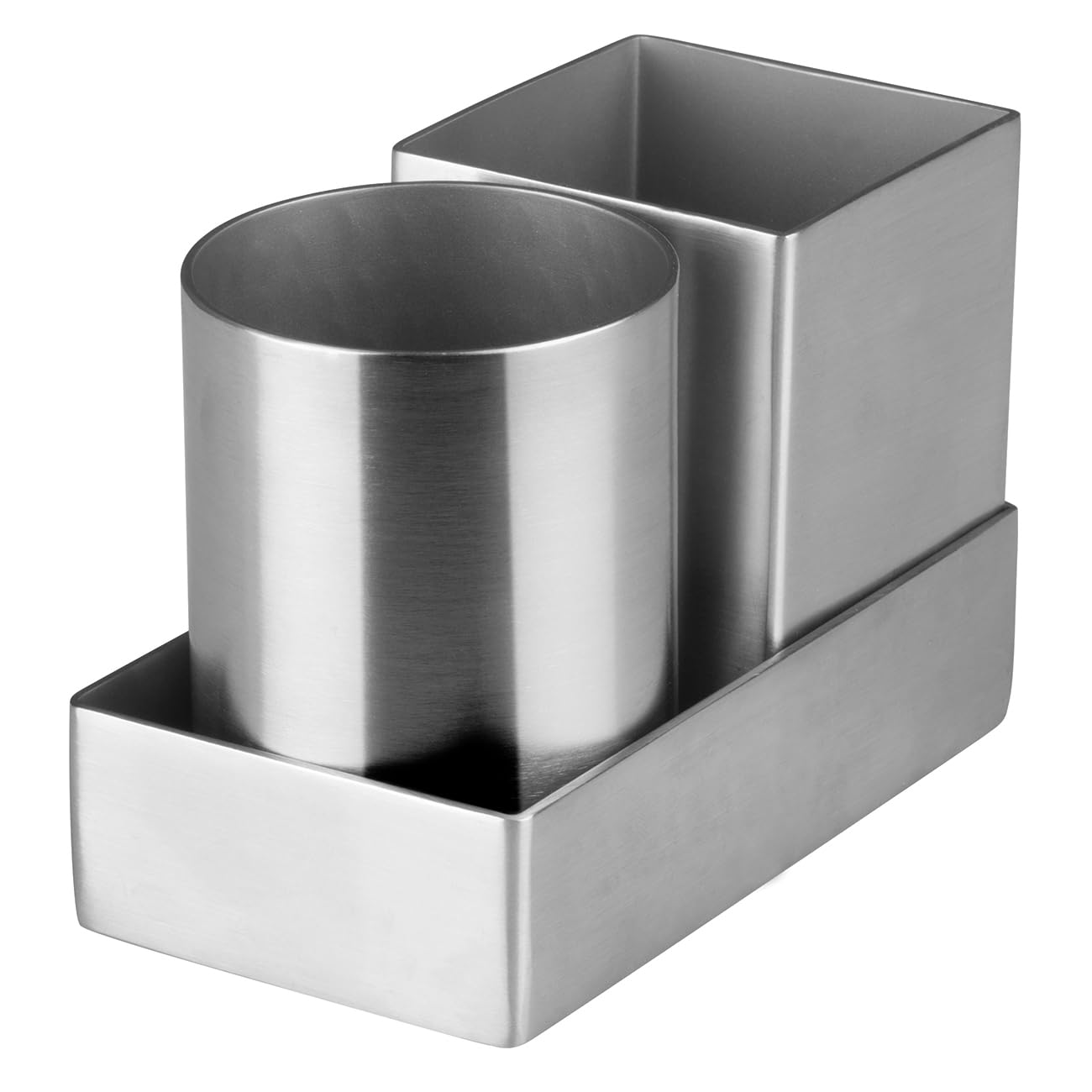 Winco Ddsg301S, Round & Square Stainless Steel Sugar Packet Holder Cafe Tabletop Metal Straws Holder