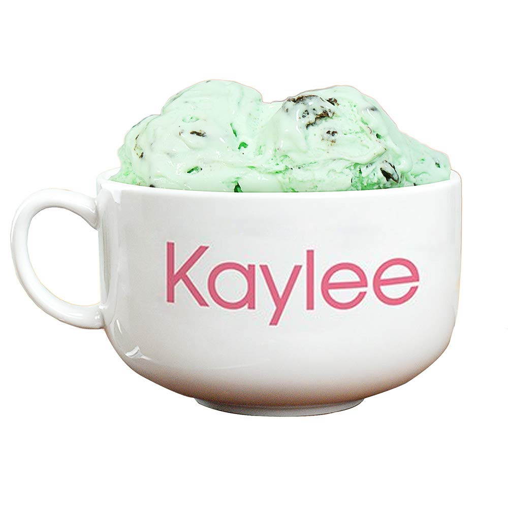GiftsForYouNow Any Name Personalized Ice Cream Bowl, 32 oz