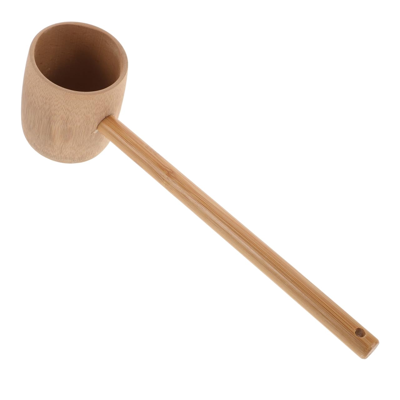 BESPORTBLE Bamboo Water Dipper Extended Handle Water Scoop for Washing Vegetables Pouring Bath Salt Camping 12.00 X 3.14 X 2.36 