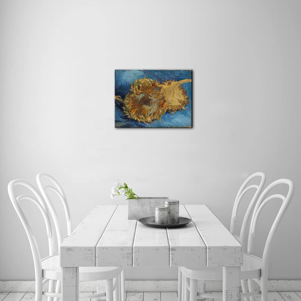 Wieco Art Sunflowers Floral Giclee Canvas Prints Wall Art By Vincent Van Gogh Famous Oil Paintings Reproduction Modern Stretched