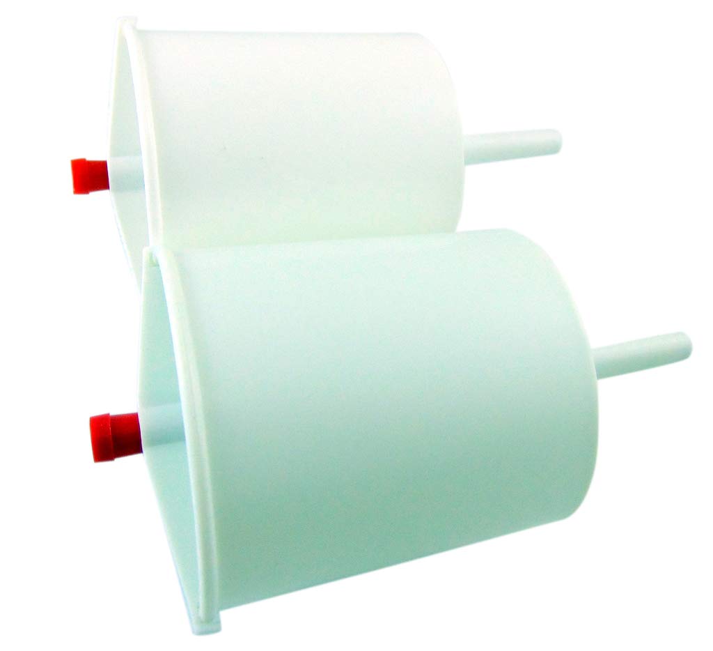 Westmon Works White Plastic Push Button Lever Hand Communion Cup Filler Church 5 Inch, Set Of 2