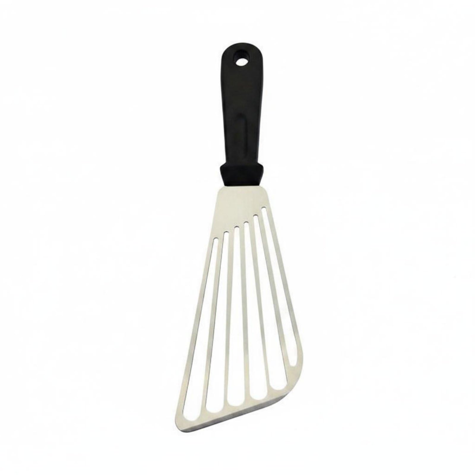 Ecomistiq 2 Pieces Easy To Drain Oil Stainless Steel Seafood Spatula Heat Resistant Nonstick Safe Pancake Turner NonSlip Handle