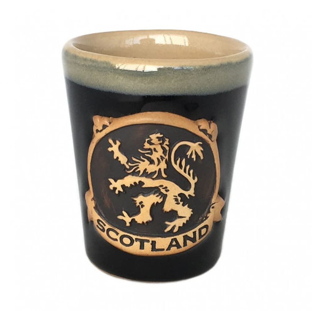 Glen Appin Shot Cup Stoneware Scotland 1.5 Fl Oz(44Ml) (Lion Rampant - Black)