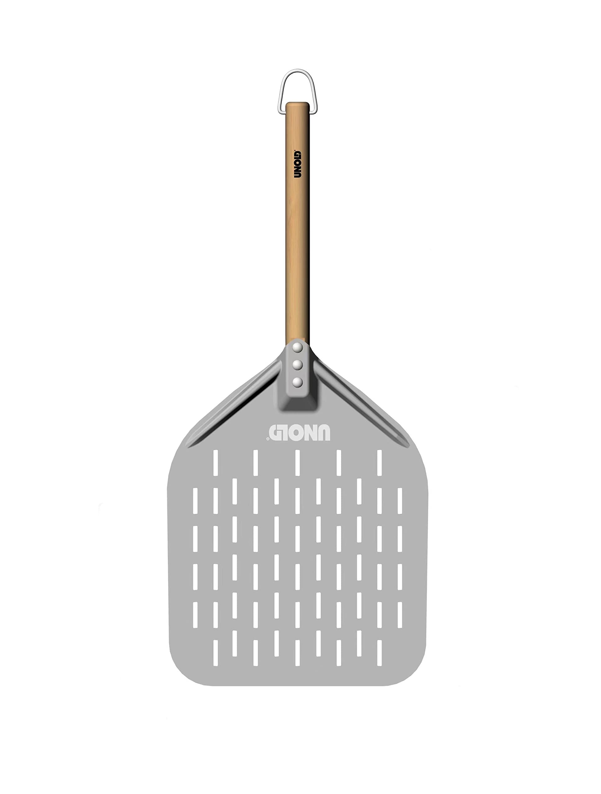 Unold Pizza Peel 6881620 | Pizza Shovel Made Of Aluminium With Beech Wood Handle Perfect Pizza Oven Luigi 68816 | Handle Length