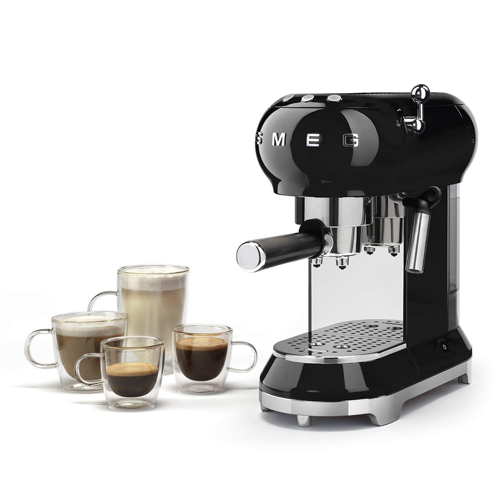 Smeg Espresso Machine, 1 Liters, Black Ecf01 Blus