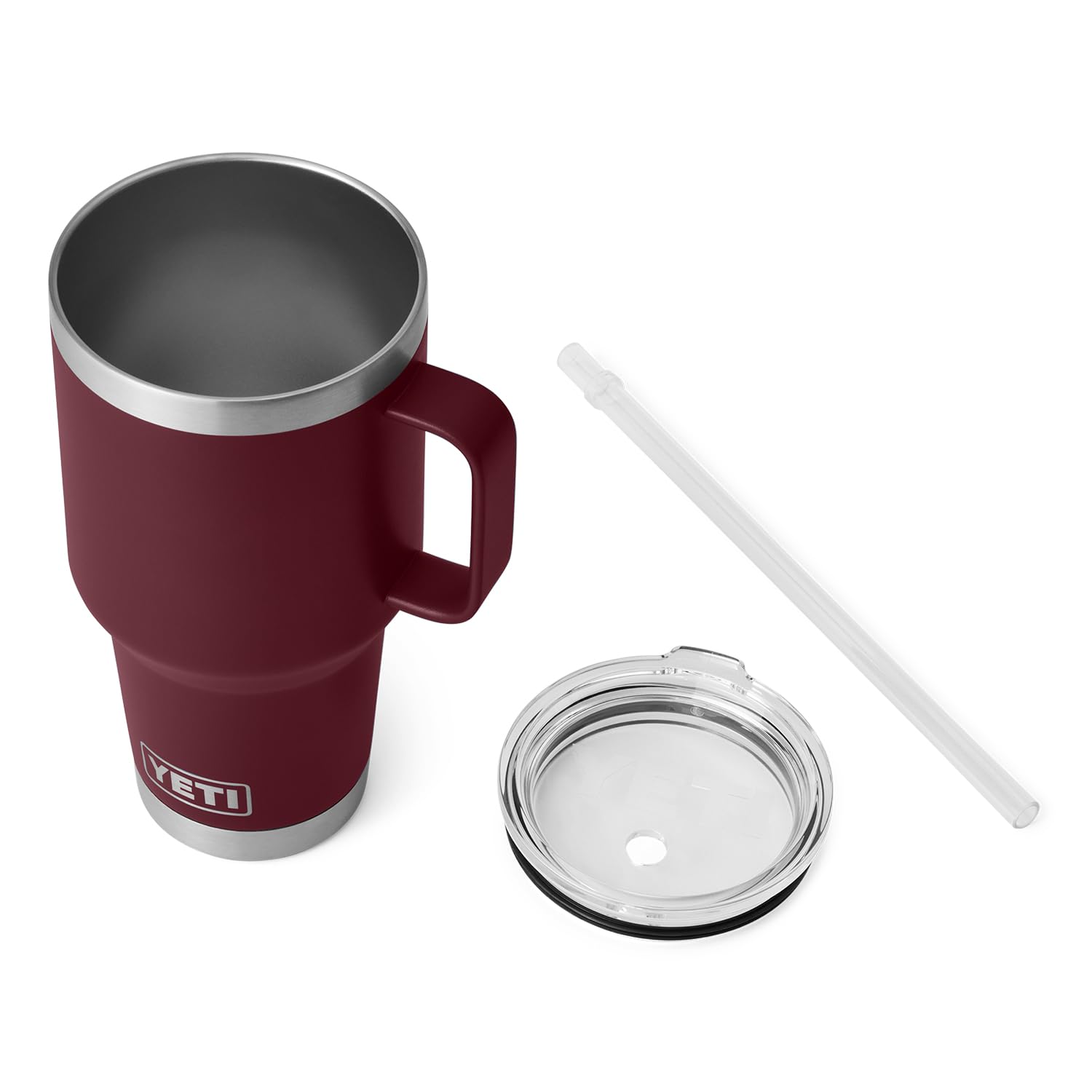 Yeti Rambler 35 Oz Straw Mug, Vacuum Insulated, Stainless Steel, Wild Vine Red