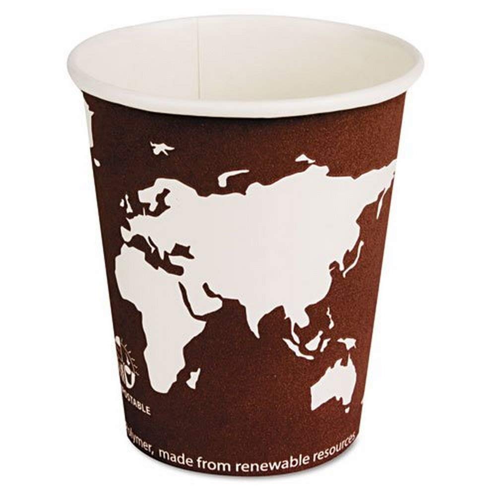 Ecpepbhc8Wa - Eco-Products,Inc. World Art Renewable Resource Compostable Hot Drink Cups, 8 Oz, Plum