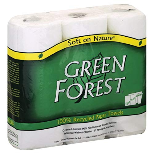 Green Forest 100% Recycled Paper Towels 3 Rolls
