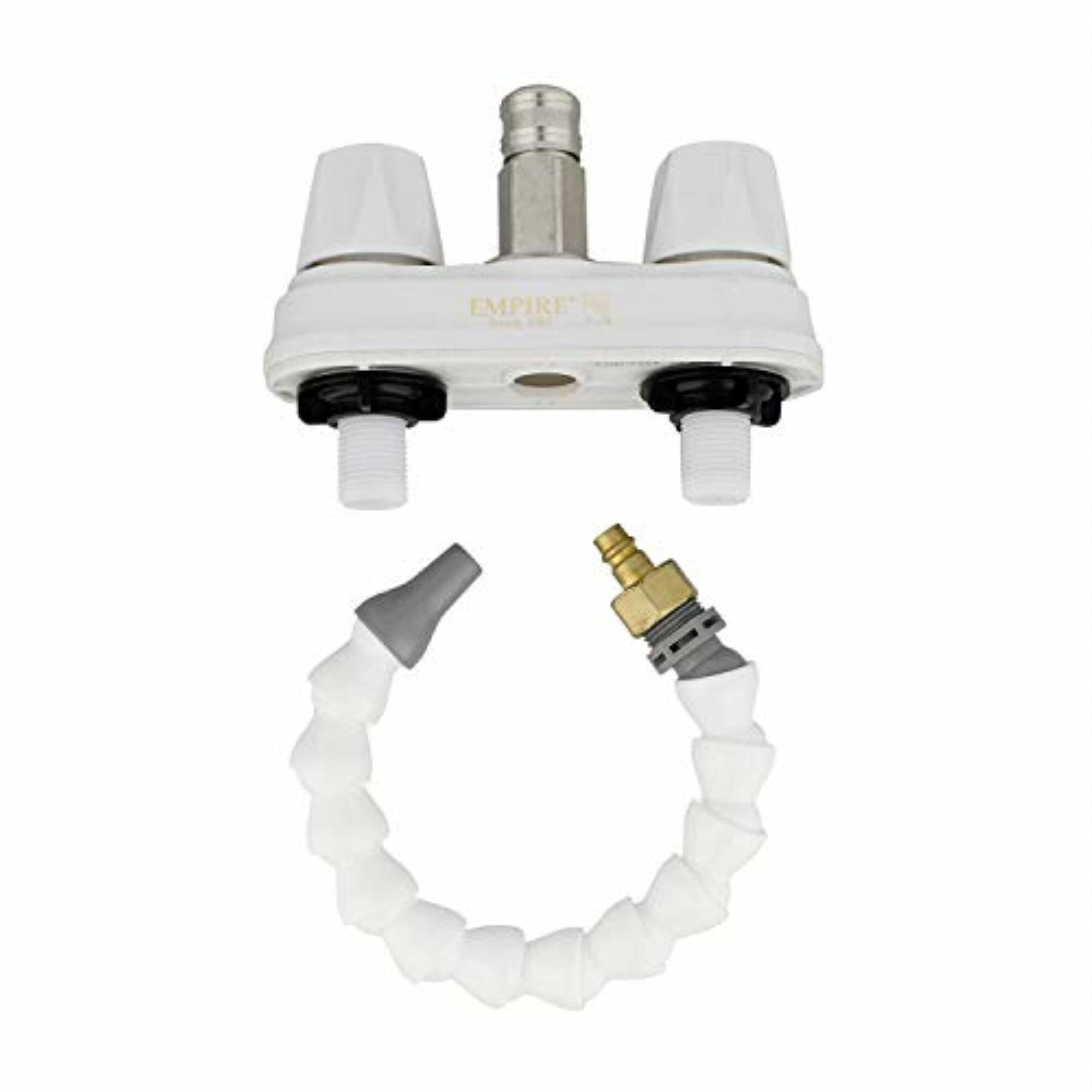 Empire Brass Company Crd-Qdflx-Wht 4' Two-Handle Faucet With Flex Spout