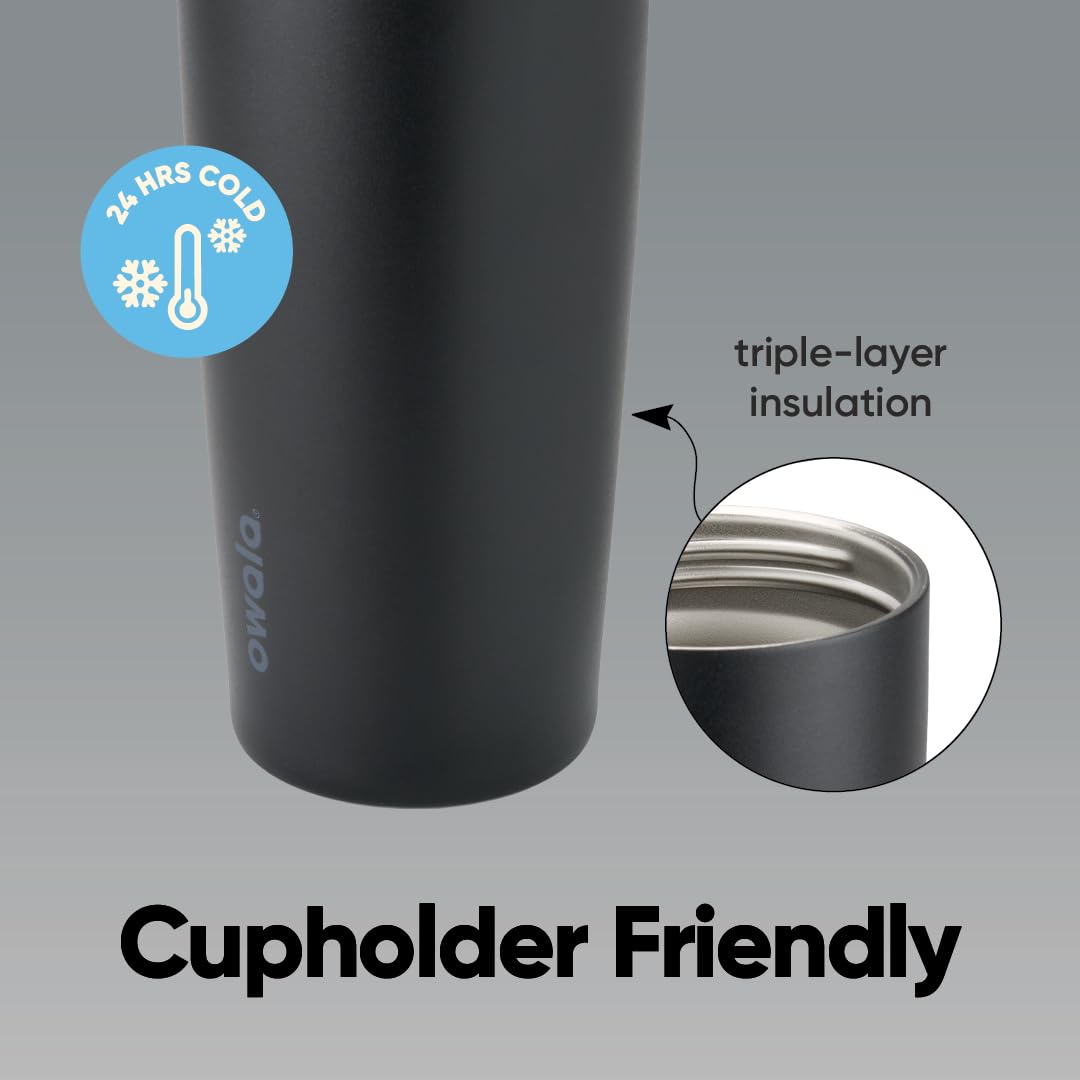 Owala FreeSip Sway Insulated Stainless Steel Water Bottle with Two-Way Spout, Built-In Straw and Bucket Handle, Made for Travel,