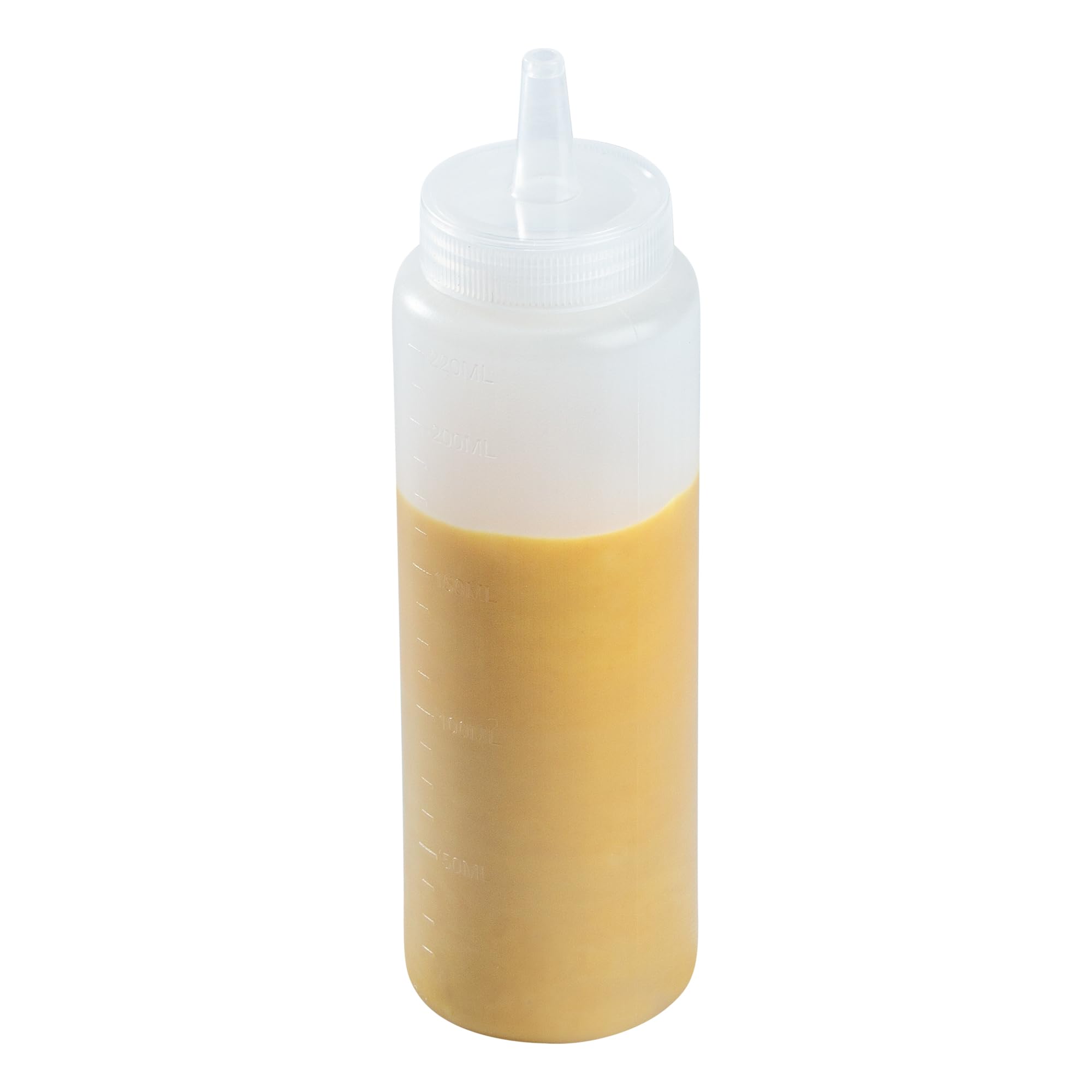Restaurantware Condiment Squeeze Bottle With Lid Plastic Squeeze Bottle - Precison Dispensing Tip Flexible Clear Plastic Squeeze