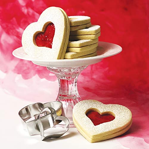Heart Cookie Cutters 5-Pc. Set Made In Usa By Ann Clark, 5'', 4.25'', 4'', 3.5'', 3''