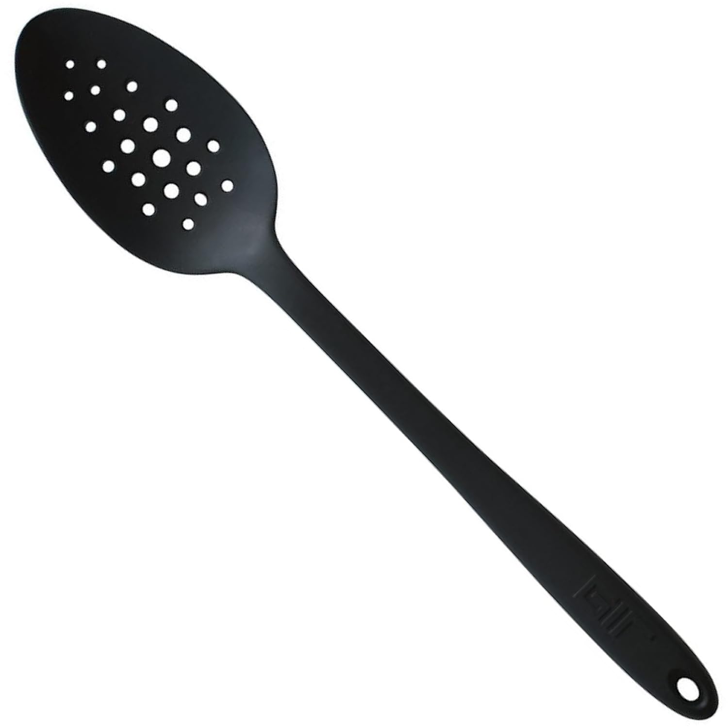 GIR: Get It Right Silicone Slotted Spoon  13.5 Black Unibody  Perforated Strainer & Skimmer  Heat Resistant to 425F  Dishwa