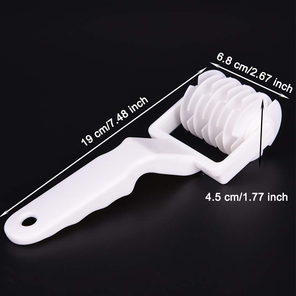 Set Of 2 Lattice Roller Cutter Plastic Decorating Rolling Pin Dough Crust Pizza Baking Hobbing Embossing Tool By Eorta For Pastr