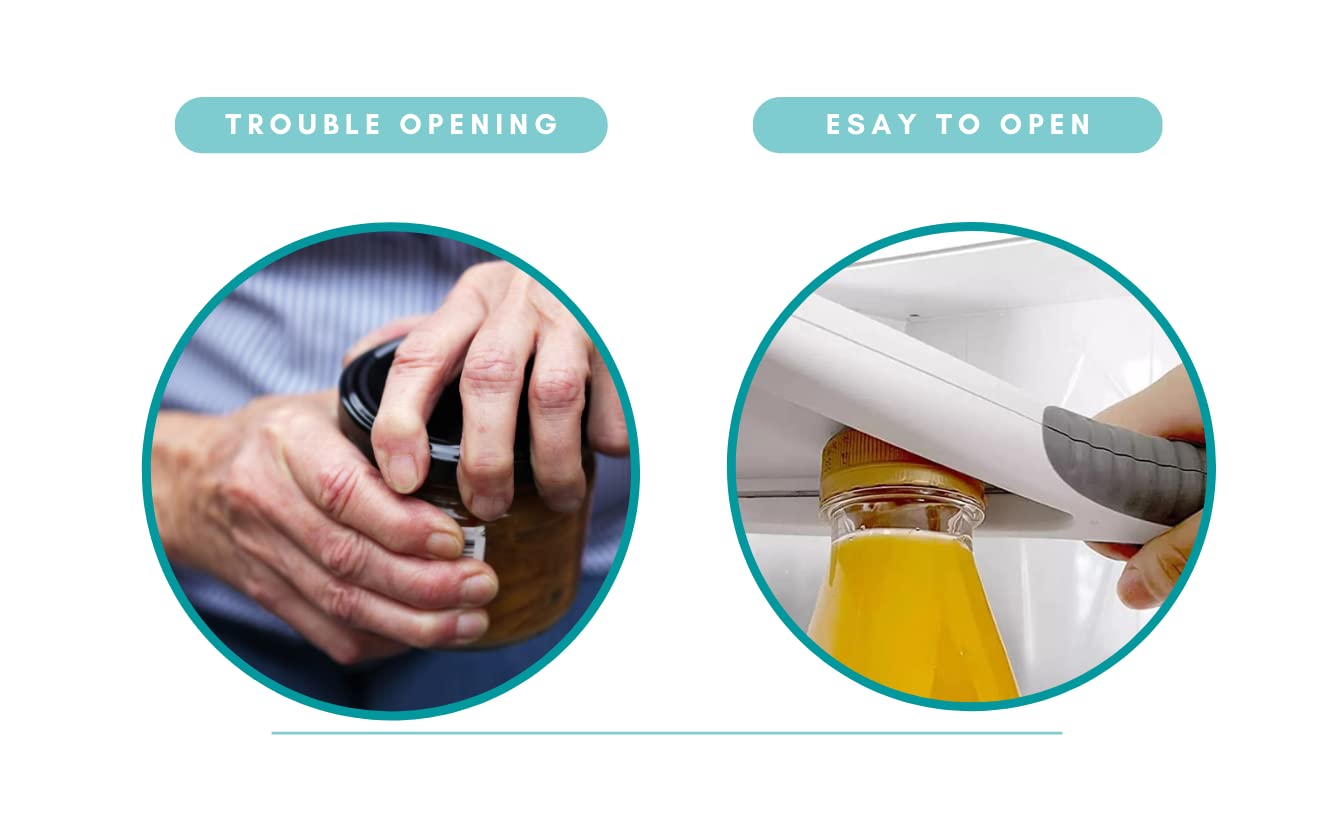 Jar Opener - Perfect Kitchen Gadget For Seniors And Those With Weak Hands Or Arthritis - Under Cabinet Mountable With Adjustable