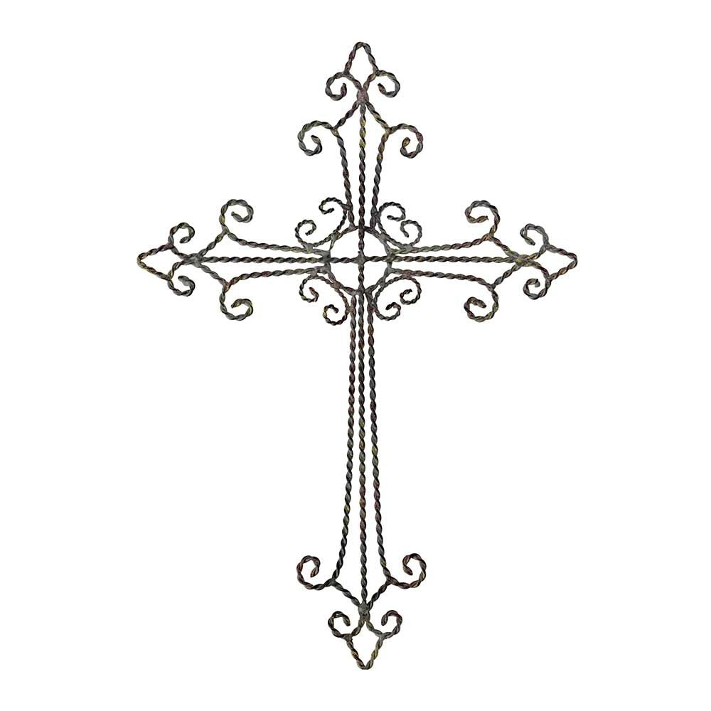 Dicksons Antique Gray 17 x 12 inch Metal Wall Cross