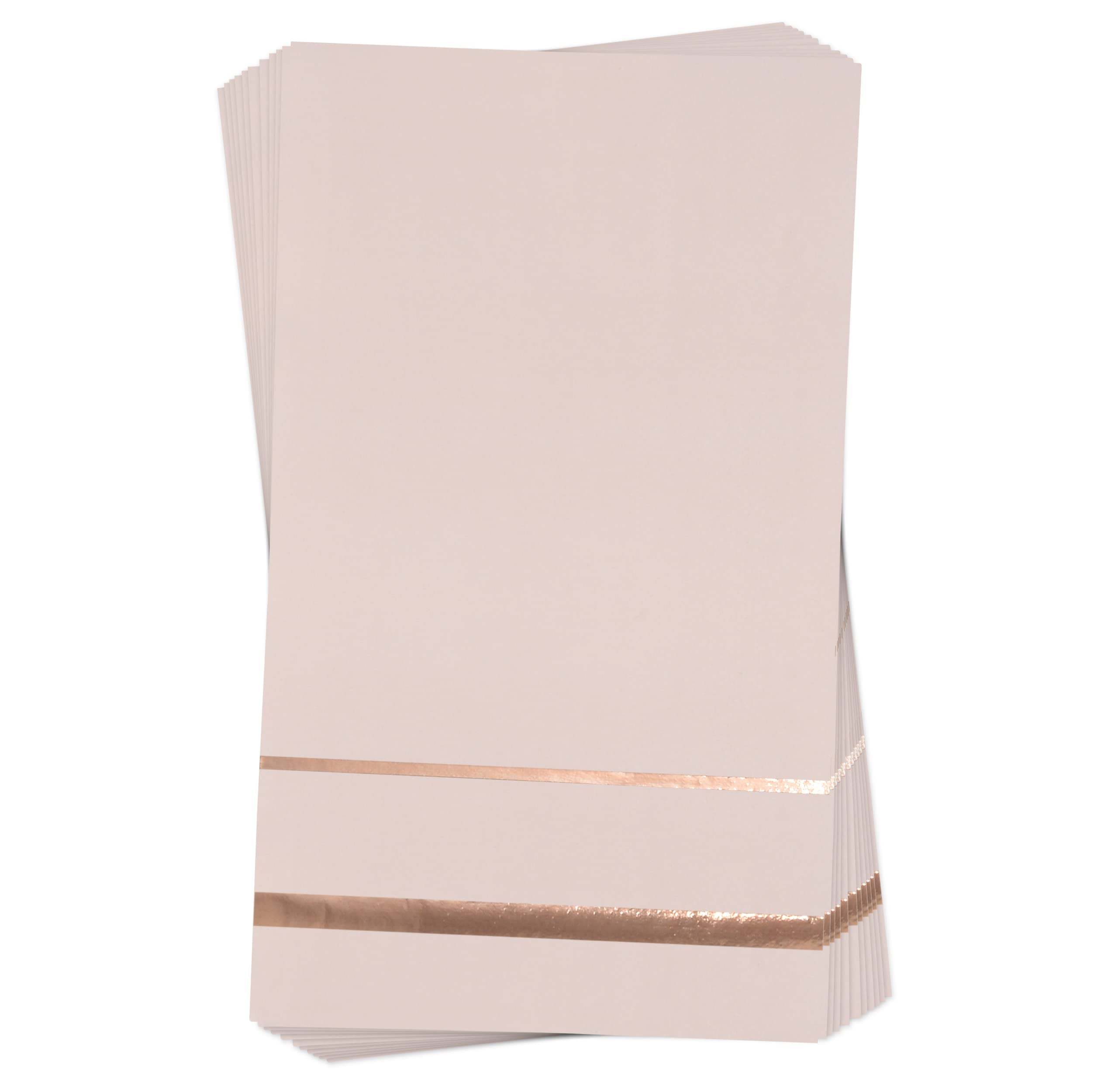 Gift Boutique 100 Pink Guest Napkins with Rose Gold Foil Trim Disposable Paper Dinner Hand Napkin for Bathroom Wedding Holiday Baby Shower Birthday