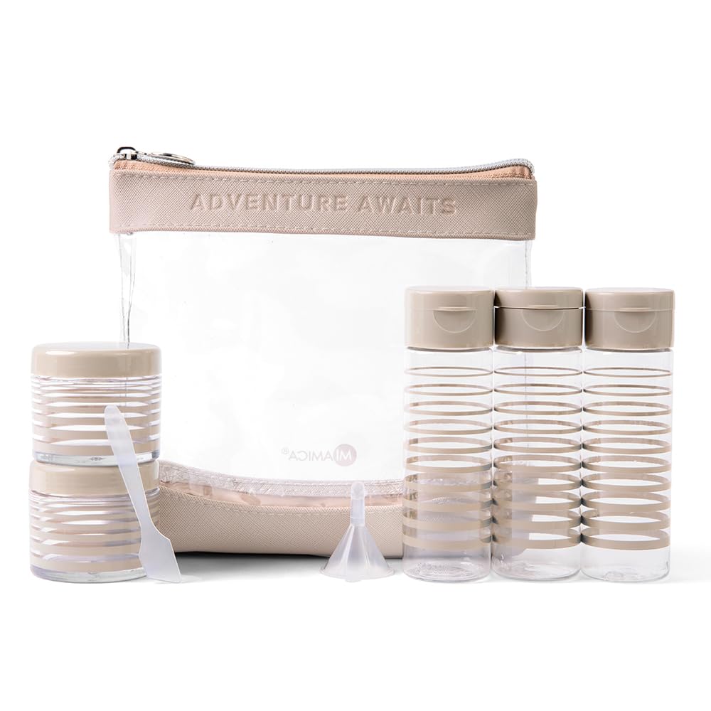 Miamica Bottle Set - Khaki, 9 Piece
