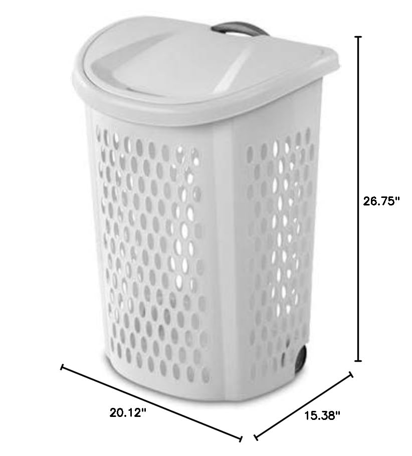 Sterilite Ultra Wheeled Hamper, White