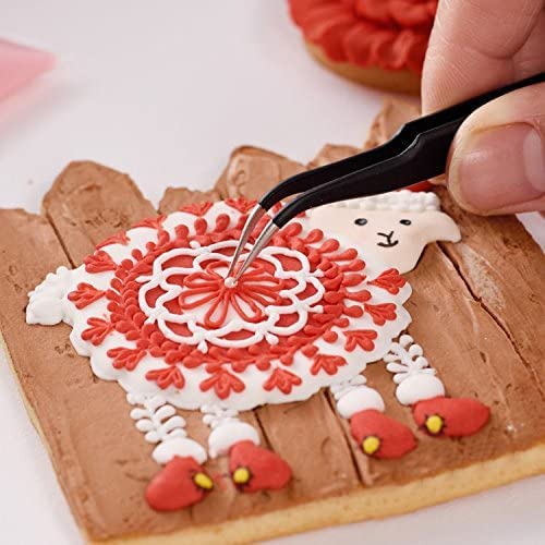 Fondant Tool Sharp Head Tweezers For Sugar Pearls, Candy Beads - Set Of 2