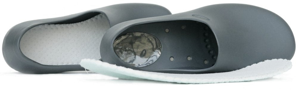 Sticky Nursing Shoes Women - Chefs - Kitchen - Nurses - Clogs For Work - Waterproof Non Slip (Dark Grey, 7)