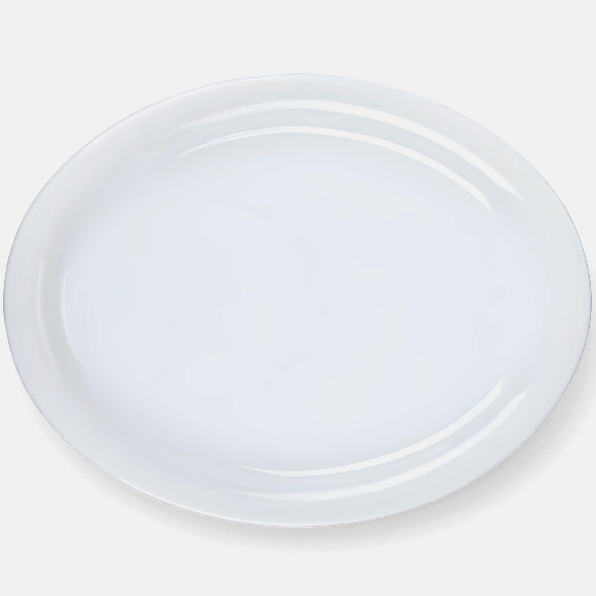 Tuxton China CLH-132 Platter, 13-1/8 x 10-1/8, Oval, Narrow Rim, Microwave and Dishwasher Safe, Oven Proof, Fully Vitrified, Col