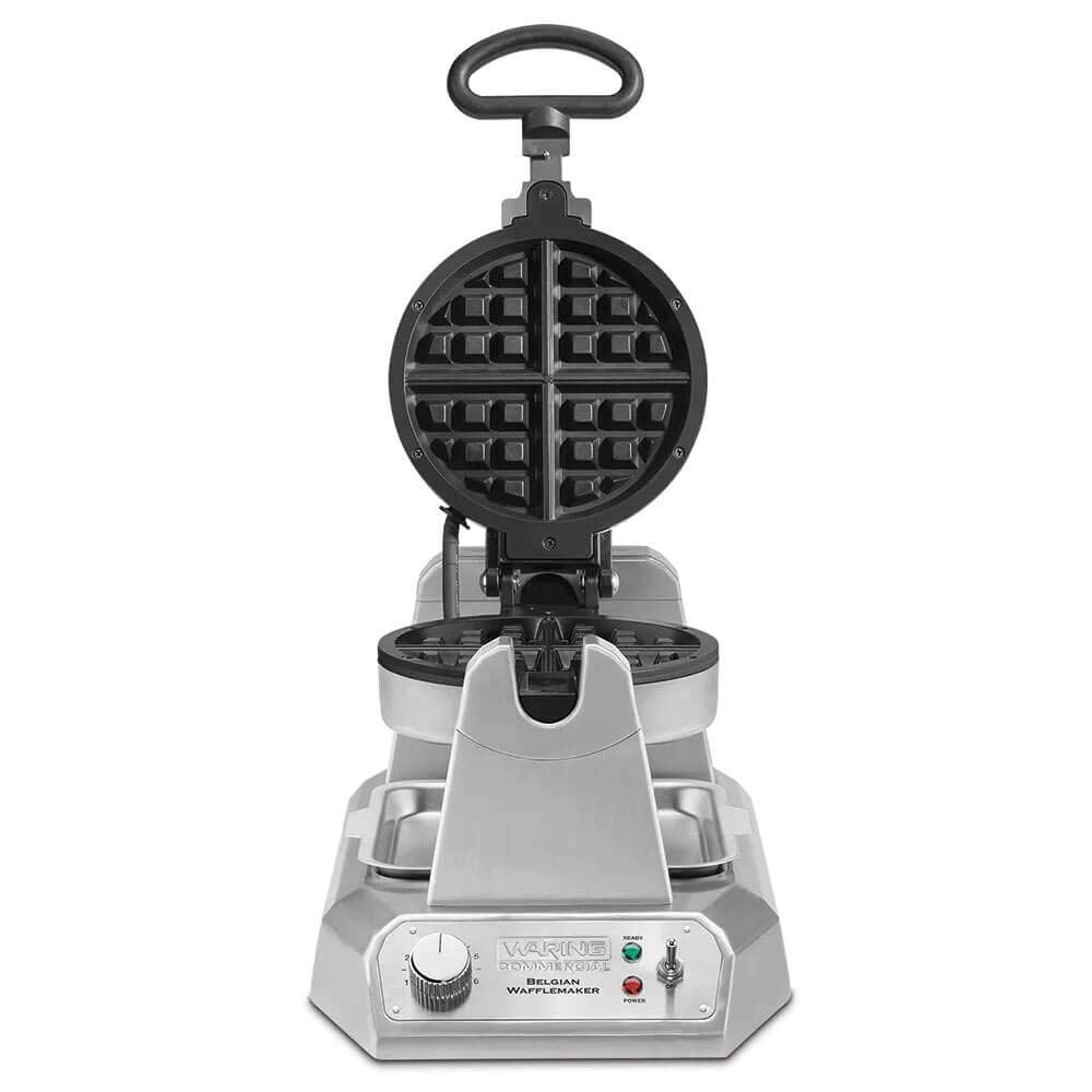 Waring Commercial Ww180X Heavy Duty Single Belgian Waffle Maker, Coated Non Stick Cooking Plates, Produces 25 Waffles Per Hour,