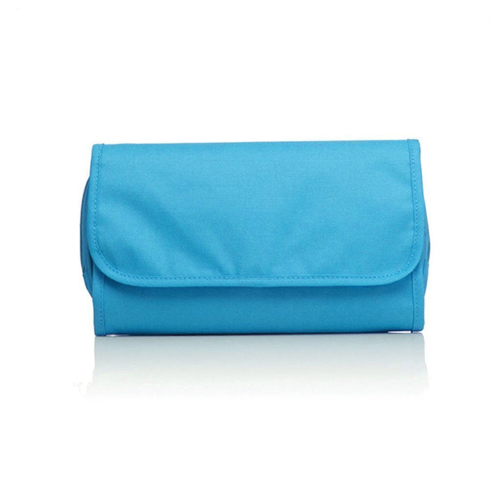Foldable 5 Pocket Polyester Toiletry Cosmetic Hanging Storage Bag Closet Organizer Pouch/Storage Bathroom Organizer With Hangers