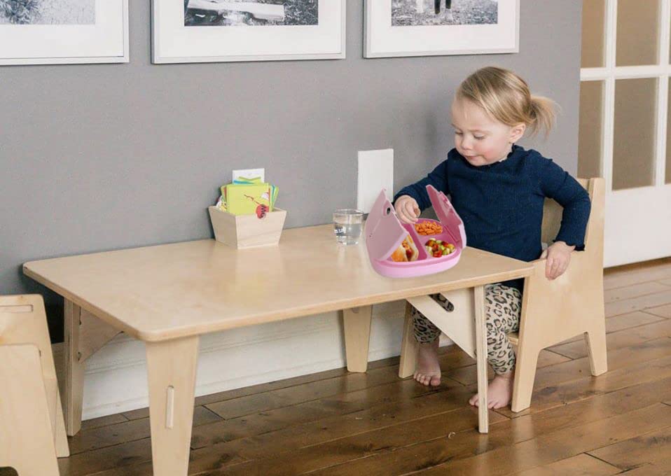 Bubbloo Bento Box For Kids With Silverware - 3 Compartment Ideal Portion Sizes - Bpa Free Removable Plastic Tray - Leak Proof Ki