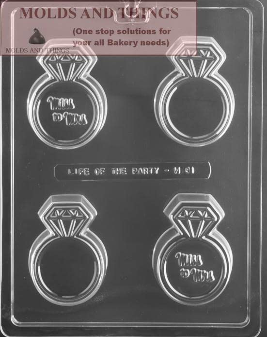 Wedding Ring Chocolate Candy Mold, Engagement/Wedding Ring Candy Mold, Bride And Groom Chocolate Candy Mold Copyrighted Molding