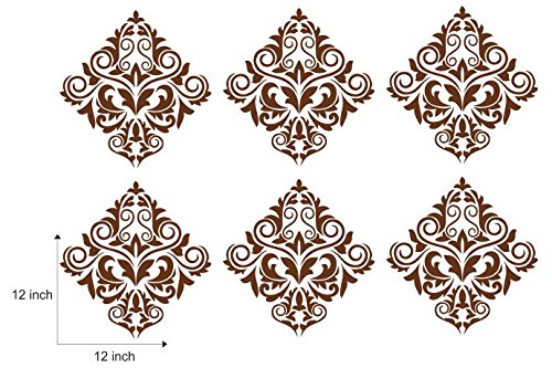 Decor Villa Corner Motif Wall Sticker and Decal (PVC Vinyl,Sheet Size -58 cm x 76 cm) 6 Pic.