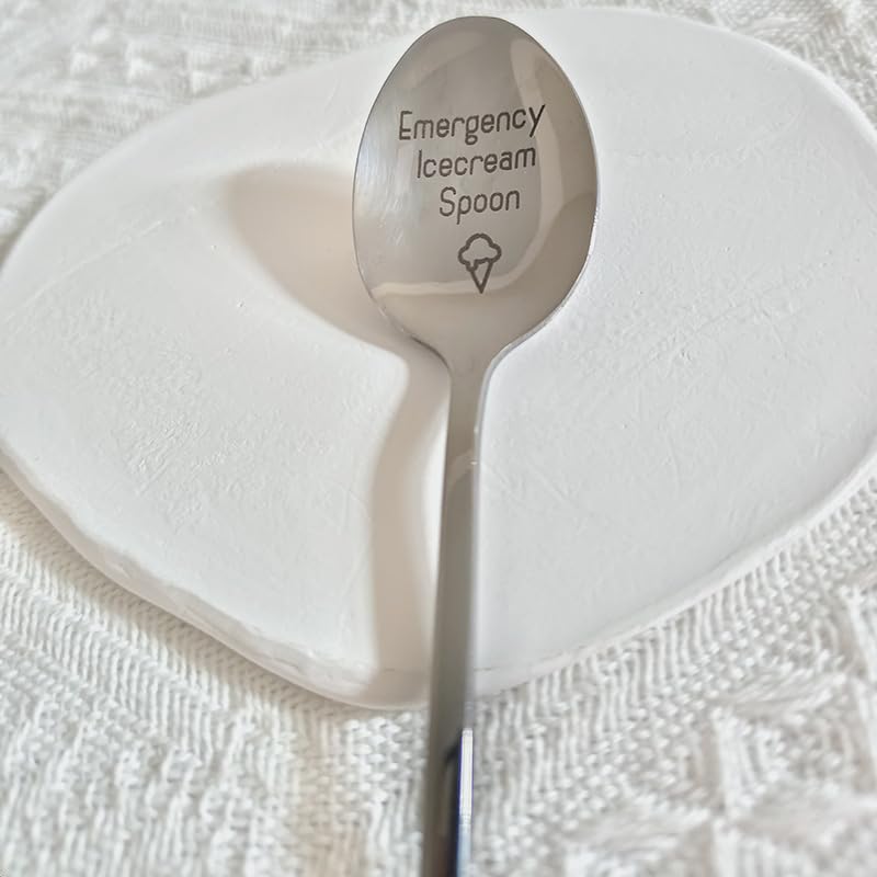 Emergency Ice Cream Spoon Gifts For Men Women Christmas Birthday Gifts For Ice Cream Lovers Coworker Friend Ice Cream Gift Spoon