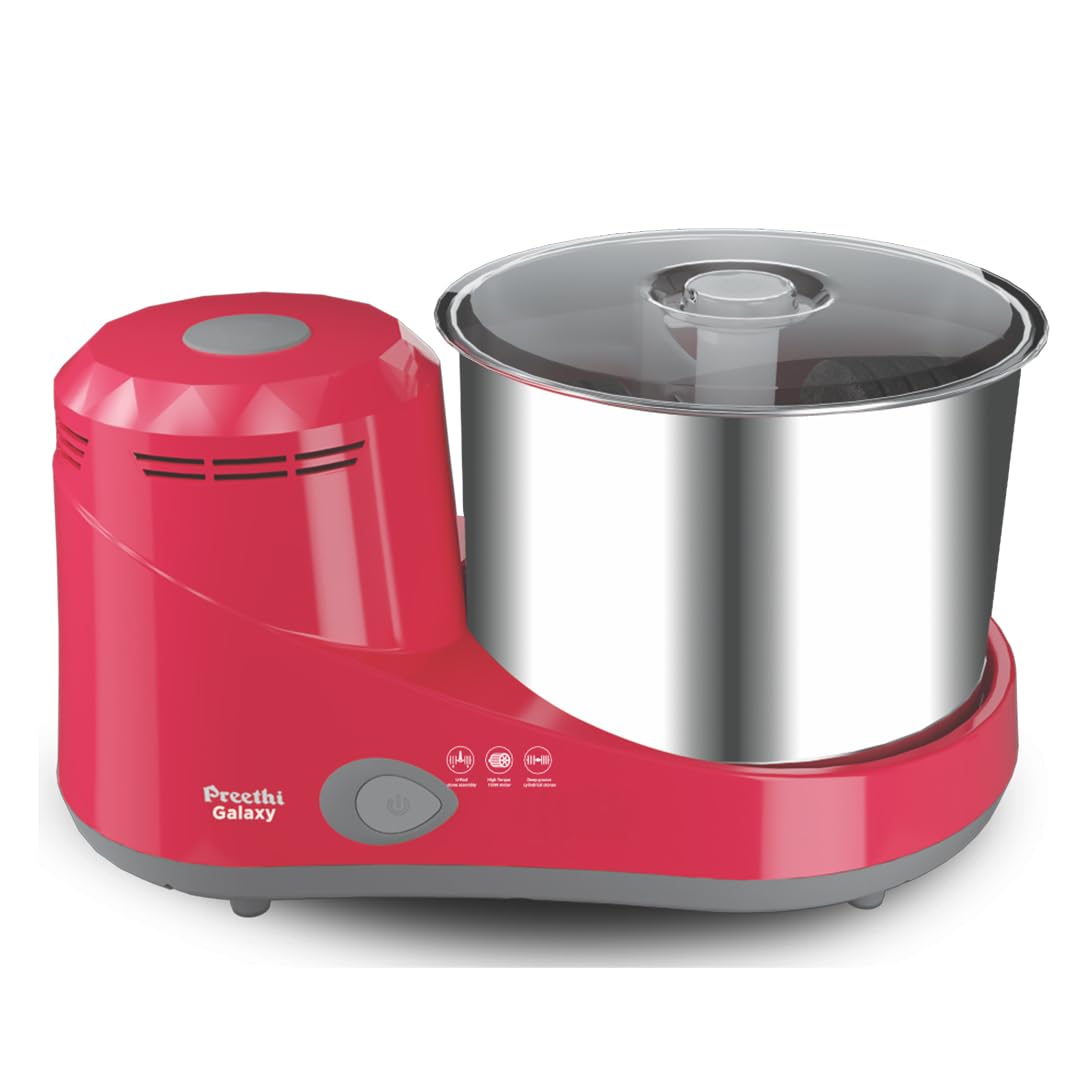 Preethi Wet Grinder|150W 2L Stainless Steel Table Top Wet Grinder|Ideal For Making South Indian Batter In Your Kitchen (Galaxy)