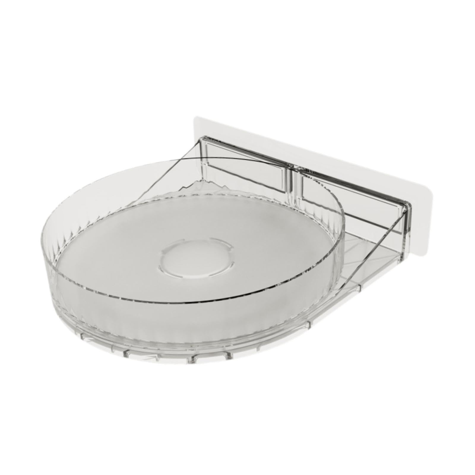 Myaddiction Turntable Organizer Storage Container Rotating Spice Rack For Kitchen Spice Clear Gray