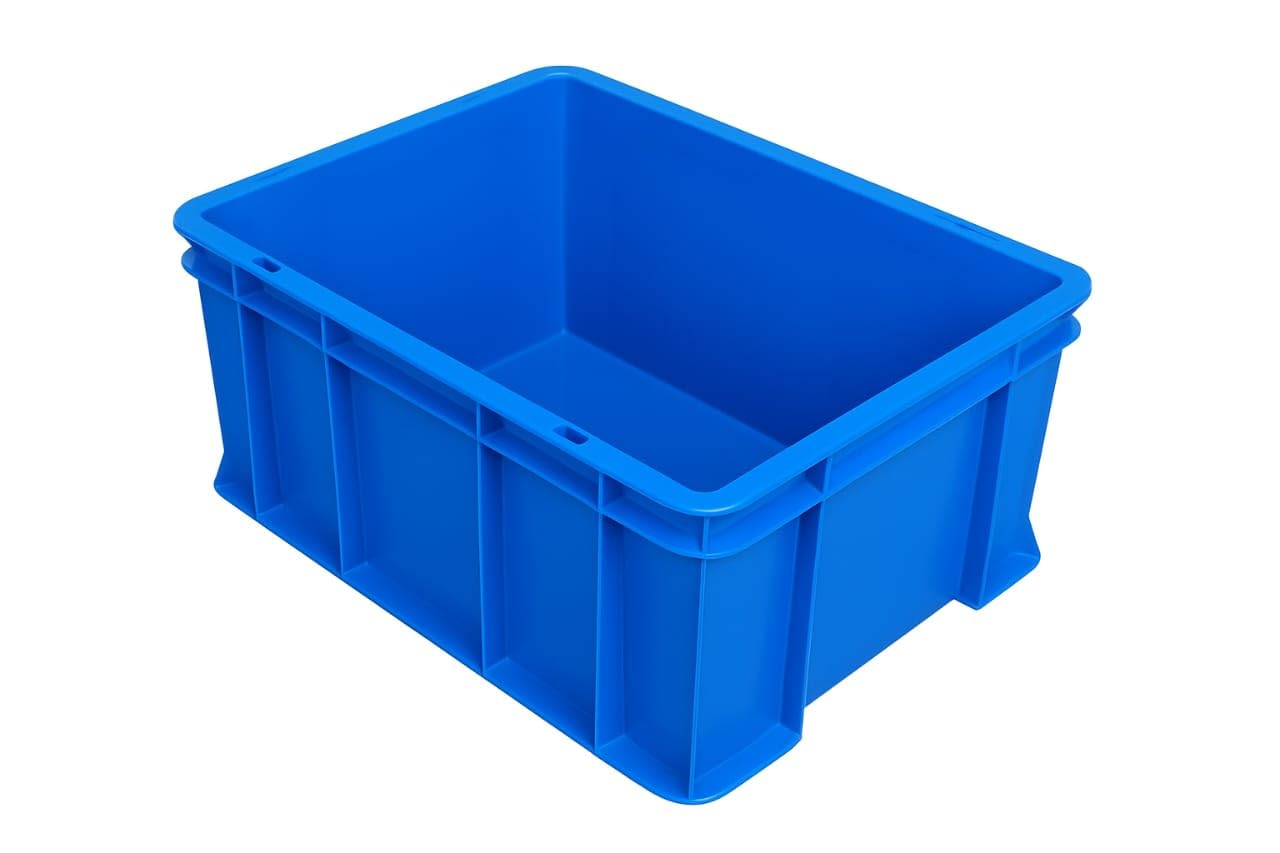 Sky Plastic Crate 40X30X22 Cm Heavy Duty Blue Portable | Shelf Basket For Storage Crates For Storage | Bin | Vegetable, Fruit, M