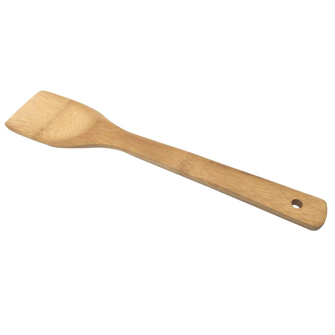 11.8-Inch Natural Wood Turners Bamboo Utensil Kitchen Wooden Cooking Tools Spoon Spatula Cooking, Stir Fry And Mixing, Essential
