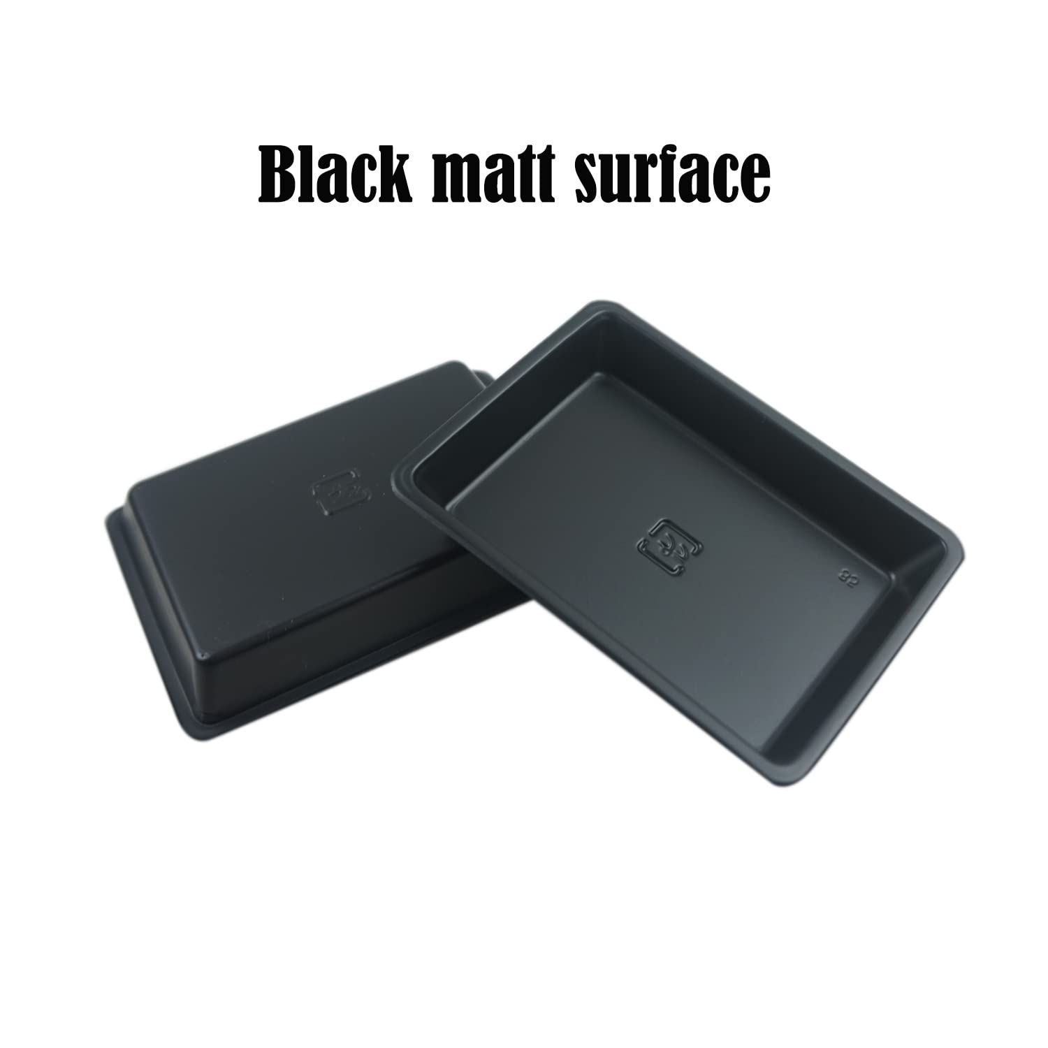 100 Pcs Mini 2.95''X2.16'' Dipping Sauce Dishes, Plastic Disposable Rectangular Black Soy Sauce Plate Set, Condiment Serving Tra