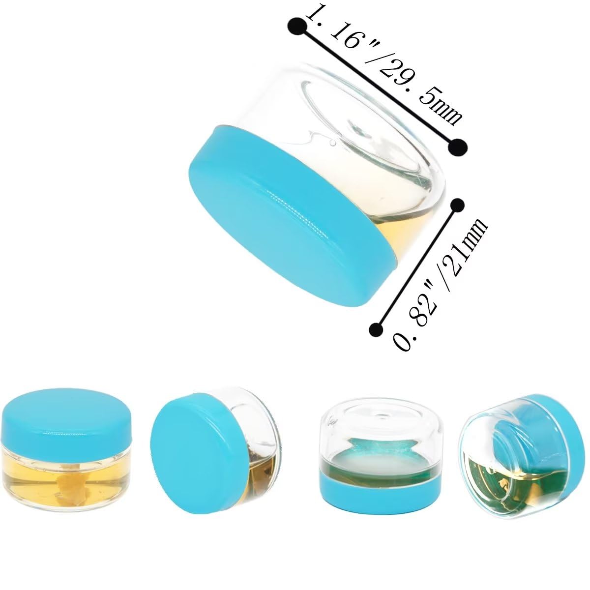 Zejia 5 Gram Cosmetic Containers 50Pcs Sample Jars Tiny Makeup Sample Containers With Lids(Blue)