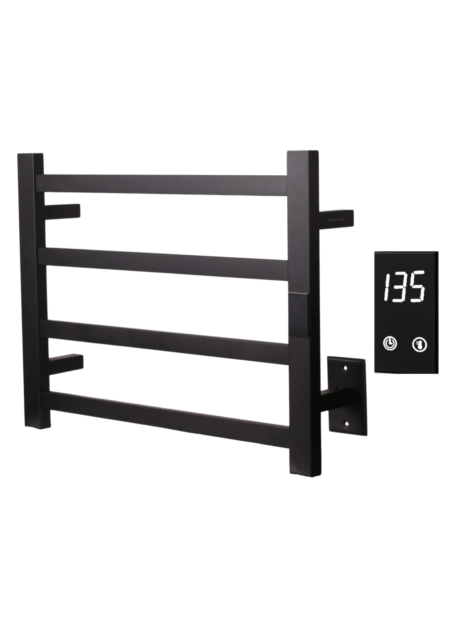 Topdattion Electric Towel Warmer | Super Thin | with Timer & Temperature Multi-Level Adjustments | Hardwired & Plug-in | 4 Bar M