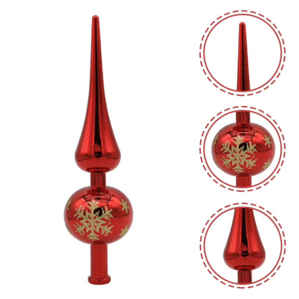 Toddmomy Christmas Tree Lovely Christmas Tree Topper Delicate Xmas Treetop Decoration Unique Collection of Blown Glass Xmas Tree