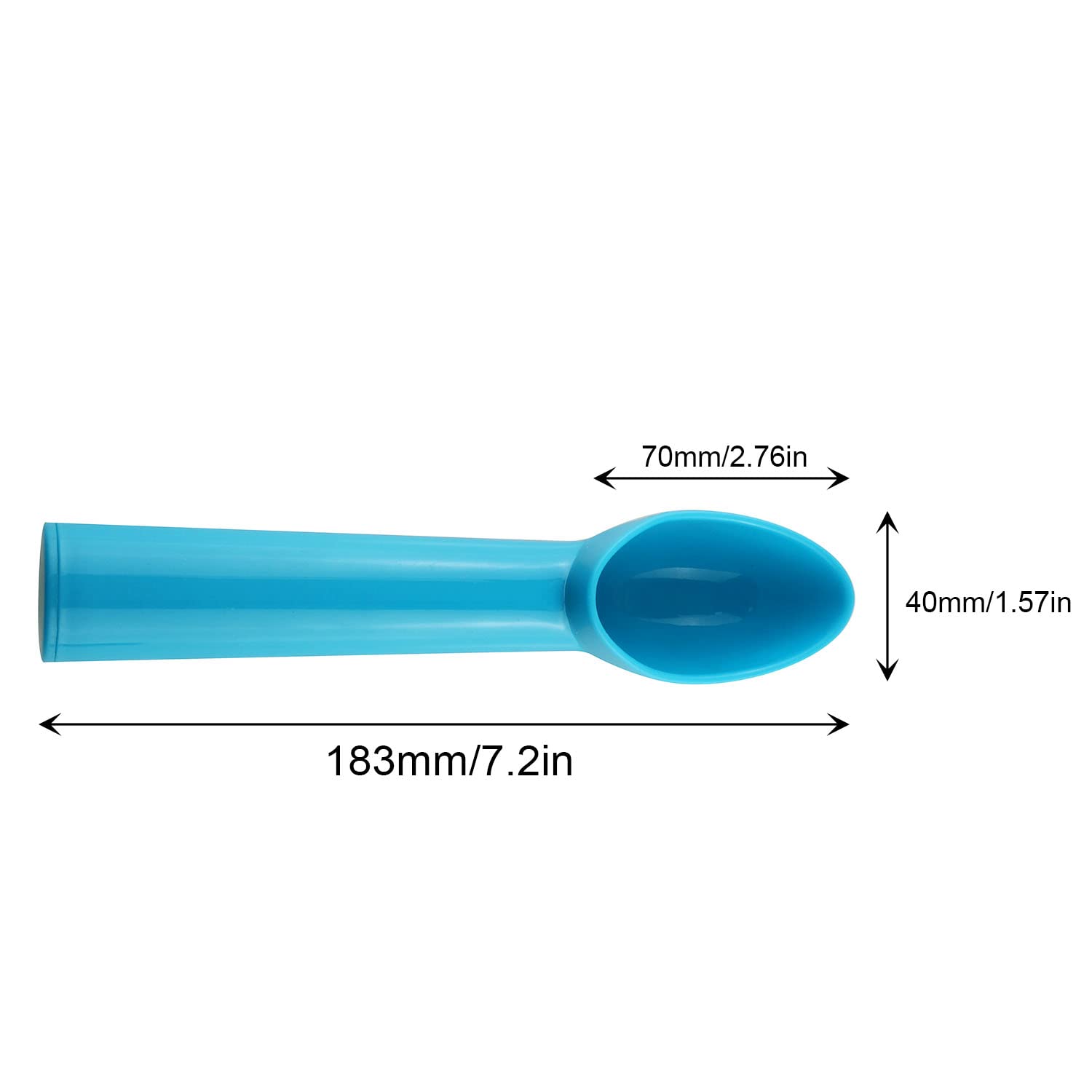 Jcbiz 4Pcs Plastic Ice Cream Scoop Fruit Spoons Melon Baller Watermelon Scooper Kitchen Accessories 4 Colors (Orange, Green, Blu