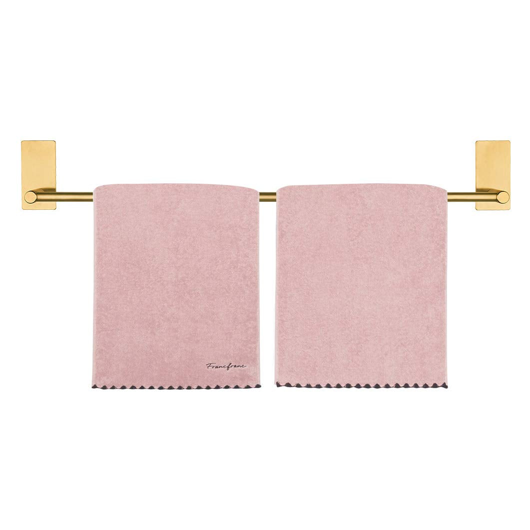 Nearmoon Self Adhesive Bathroom Towel Bar- Stainless Steel Bath Wall Shelf Rack Hanging Towel Stick On Sticky Hanger Contemporar