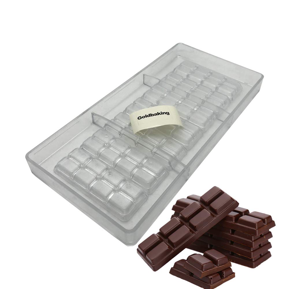 2-Line Polycarbonate Bar Chocolate Mold Diy Chocolate Tools