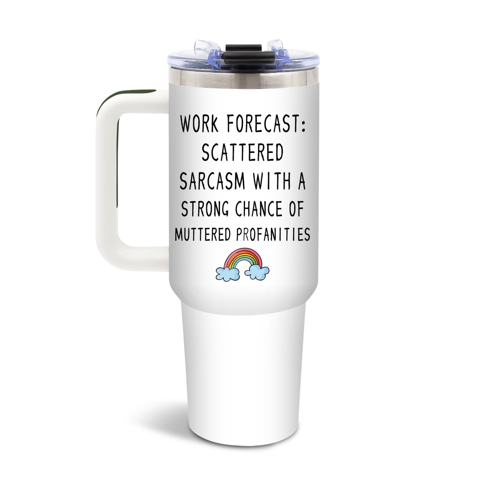 DUUV Work Forecast Sarcastic Tumbler 40oz, Insulated Sarcastic Gift for Man