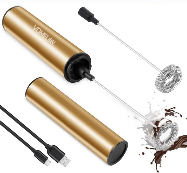 Rechargeable Electric Milk Frother Handheld,2-Speed Travel Frother With Tube Case, Milk Foamer Coffee Frother For Latte, Cappucc