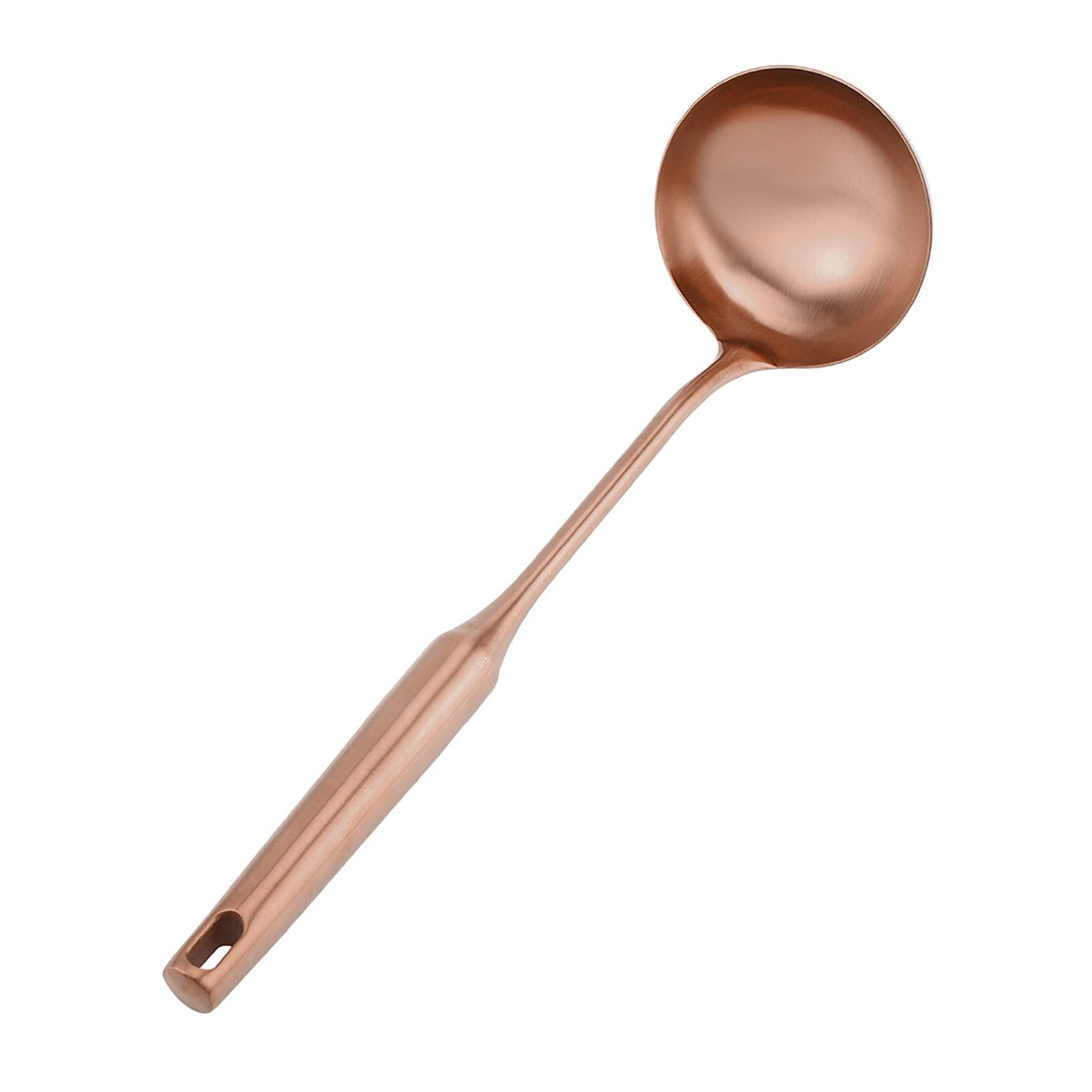 Stainless Steel Ladle Spoon Kitchen Turner, Big Soup Ladle Useful Kitchen Turner Cooking Tool Utensil Tool (Soup Ladle-Rose Gold