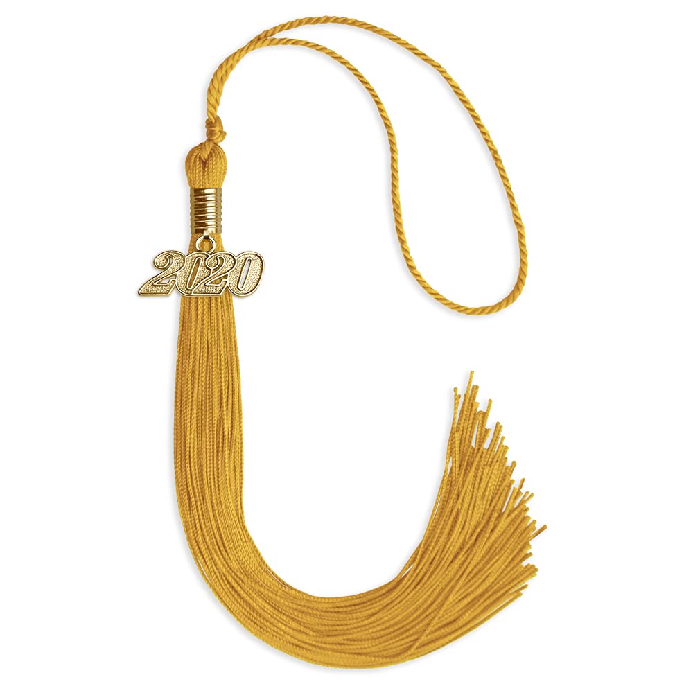 Endea Graduation Single Color Tassel with Gold Date Drop (Gold, 2020)