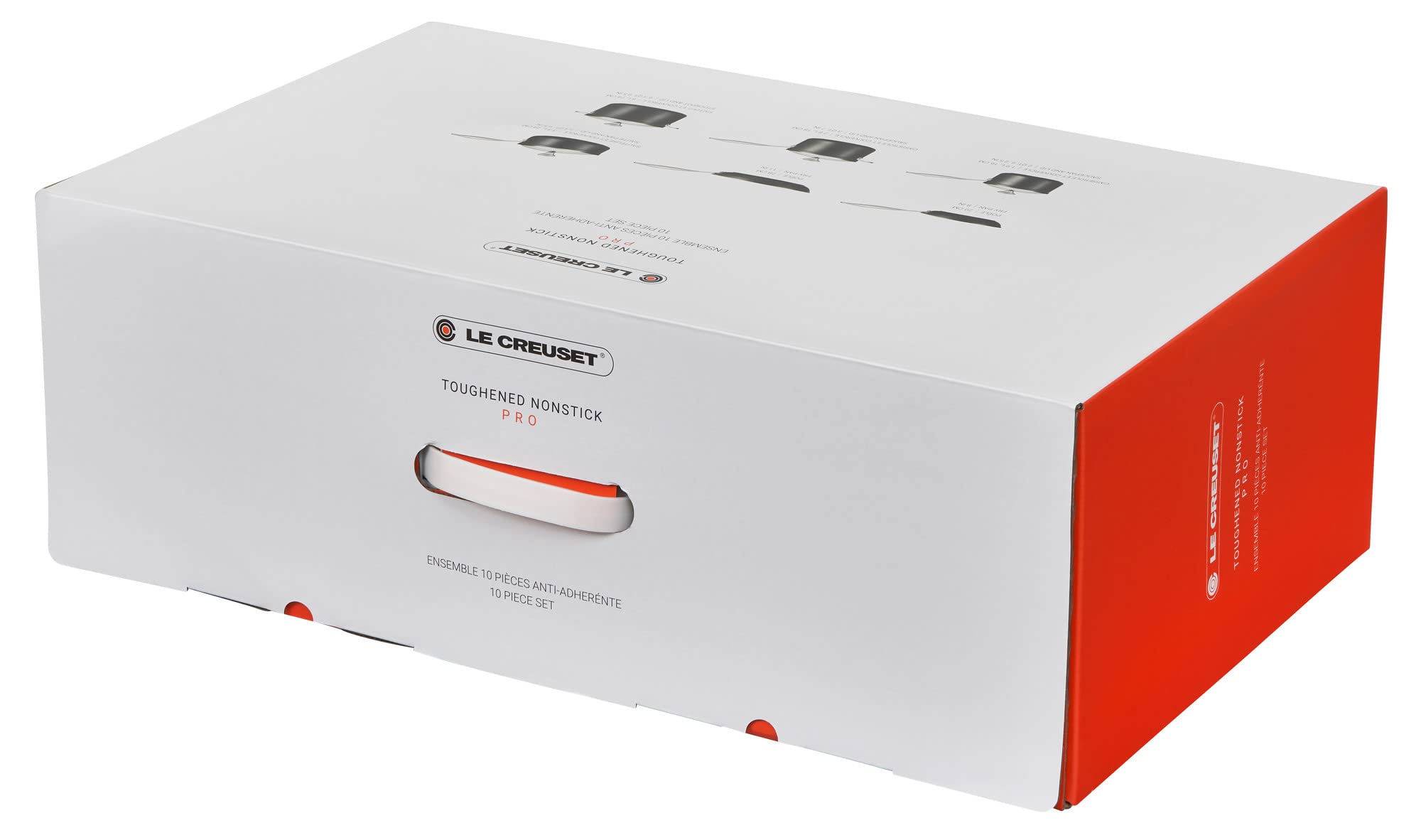 Le Creuset Toughened Nonstick PRO Cookware Set, 10 pc.,Grey